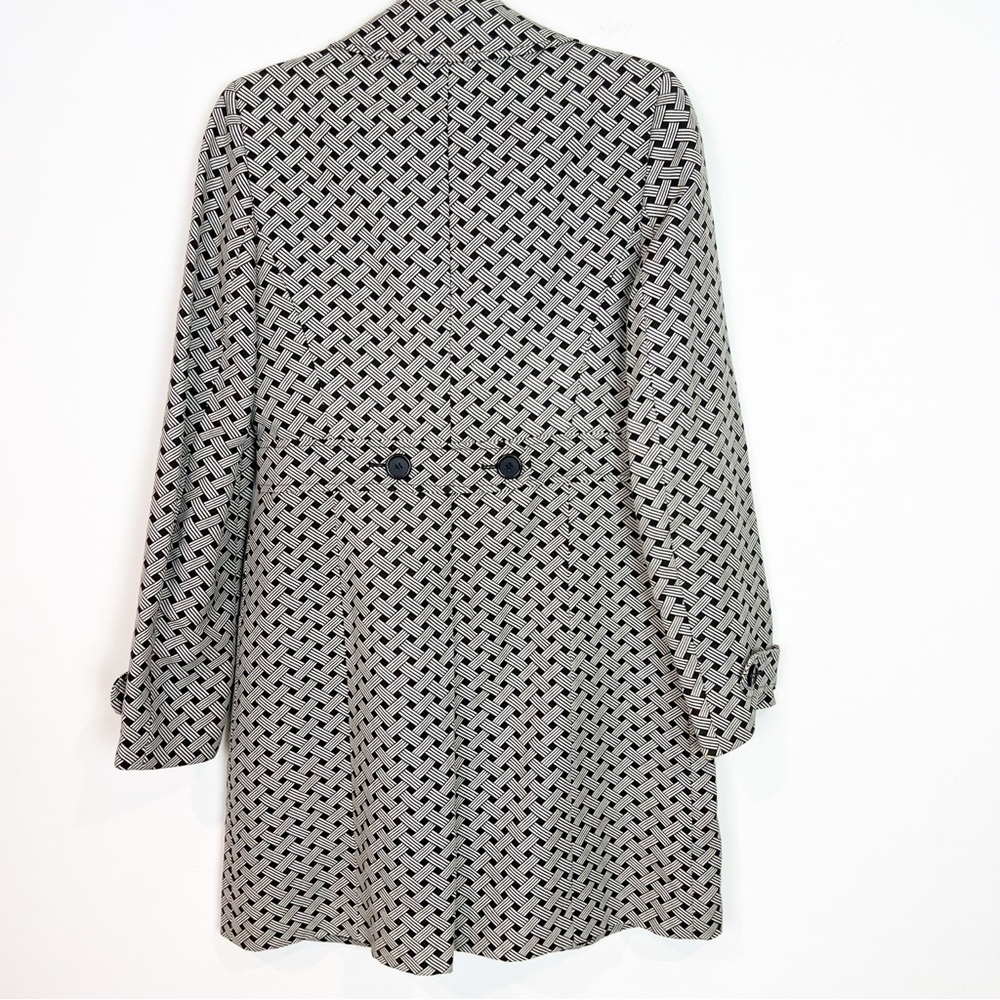 Ann Taylor Loft Brown Pattern Button Front Trench… - image 3